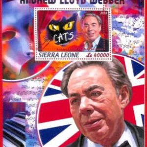 A4669 -SIERRA LEONE -ERROR MISPERF Souvenir s: 2018 Andrew L Webber, Cats, Music