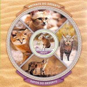 A7769a - Guinea-Bissau - ERROR MISPERF  Stamp Sheet -2016 Animals CATS