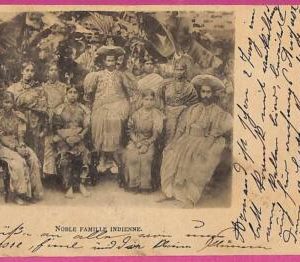 ag3807  - INDIA - VINTAGE POSTCARD - 1904 - A noble Indian family