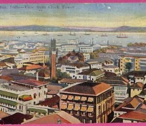 ag3834  - INDIA - VINTAGE POSTCARD - 1911 -  Bombay, Clock Tower