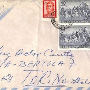 ac6425 - ARGENTINA - POSTAL HISTORY - AIRMAIL COVER  1958 San Martin DECENTRADO!