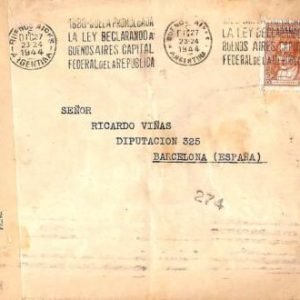 ac6447 - ARGENTINA - POSTAL HISTORY - Double CENSORED COVER to SPAIN  1944