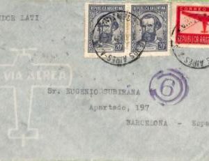 ac6449 - ARGENTINA - POSTAL HISTORY - AIRMAIL COVER  to SPAIN  1941  CONDOR Lati