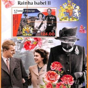 A6687 - SAO TOME & PRINCIPE, Error, 2021 MISSPERF SOUVENIR S: Queen Elizabeth II