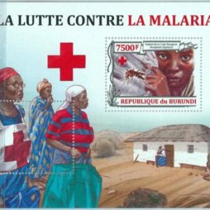 A1480- BURUNDI, ERROR, МISPER, Souvenir sheet: 2013 Malaria, Red Cross, Medicine