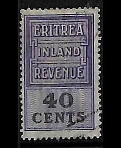 ZA0181f6 - British ERITREA  - STAMPS - FISCAL STAMP  Revenue - USED