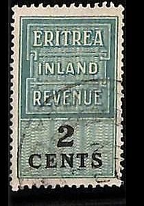 ZA0181f2 - British ERITREA  - STAMPS - FISCAL STAMP  Revenue - USED