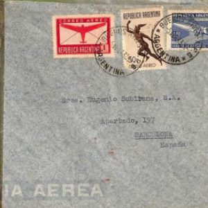 ac6453 - ARGENTINA - POSTAL HISTORY - Double CENSORED COVER to SPAIN  1943