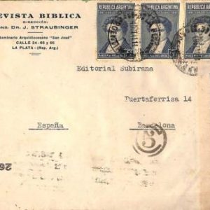 ac6452 - ARGENTINA - POSTAL HISTORY - Double CENSORED COVER to SPAIN  1942