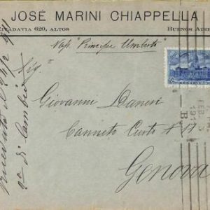 ac6471 - ARGENTINA - POSTAL HISTORY -  COVER to Genova ITALY 1911