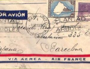 ac6464 - ARGENTINA - POSTAL HISTORY - CENSORED COVER to SPAIN  1939 Plant TREES