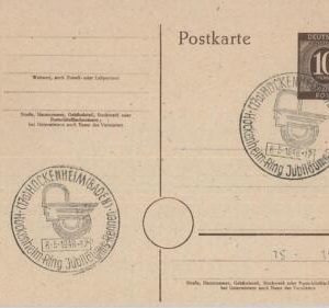 75907 - GERMANY   - Postal History  EVENT Postmark 1948 Motorcycle