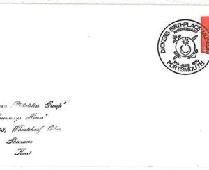 25612  GB -  POSTAL HISTORY: SPECIAL POSTMARK on CARD: DICKENS MUSEUM - PORTSMOU
