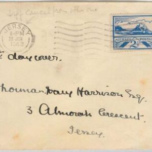 42229 - GB : JERSEY   - POSTAL HISTORY:  Michel # 7Y on FDC COVER - 1943