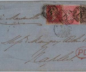 39544 - GB - POSTAL HISTORY - possibly SG #37 + 66 + 69 on COVER to ITALY