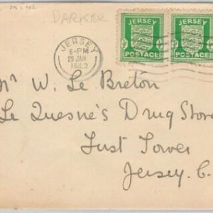 42234 - GB Jersey - POSTAL HISTORY:  Michel # 1 - DARKER SHADE  on FDC COVER -
