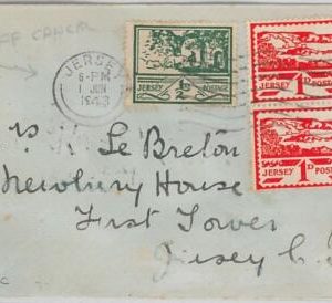 42241 - GB Jersey - POSTAL HISTORY:  Michel # 3Y x1 + 4Y x 2  on FDC COVER - 19