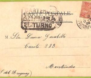 ac9429 - MONACO - POSTAL HISTORY - POSTCARD to Uruguay - 1902
