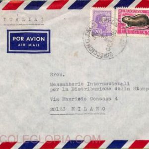 ad6430 - URUGUAY - Postal History -   Airmail cover to ITALY 1970's