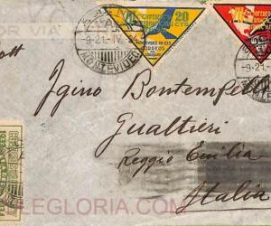 ad6437 - URUGUAY - Postal History - Yvert # 466/67   Airmail cover to ITALY 1921