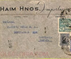 ad6438 - URUGUAY - Postal History - CENSORED cover to SPAIN - 1944