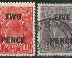 70300 - AUSTRALIA - STAMP: Stanley Gibbons #  119 MH Hinged  + 120  Finely Used