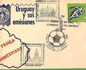 af3669 - URUGUAY - POSTAL HISTORY -  COVER 1964  FOOTBALL