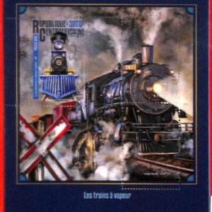 A3927 - Central African Rep - ERROR MISPERF, Souvenir s: 2016, Steam Trains