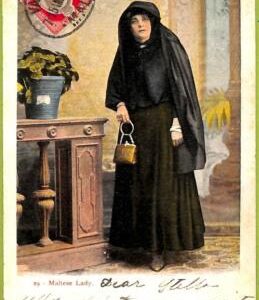 ac9308 - MALTA - VINTAGE POSTCARD - Valletta, Maltese Lady, Ethnic - 1905