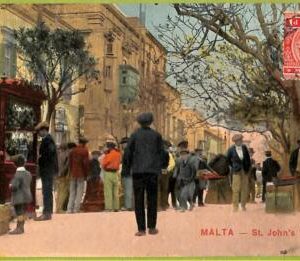 ac9346 - MALTA - VINTAGE POSTCARD - St.John's Square - 1918