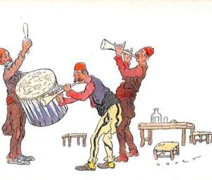 ac9154  - GREECE - VINTAGE POSTCARD - ETHNIC Illustrated HUMOUR
