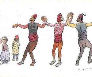 ac9152  - GREECE - VINTAGE POSTCARD - ETHNIC Illustrated HUMOUR