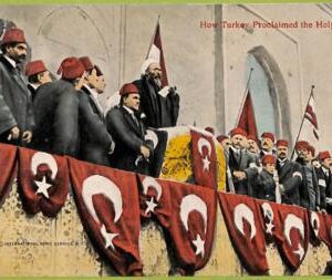 ad1506  - TURKEY - VINTAGE POSTCARD  - How Turkey Proclaimed the Holy War