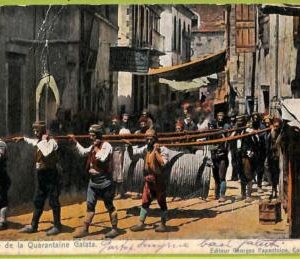 ad1521  - TURKEY - VINTAGE POSTCARD  - Constantinople - Quarantine Galata str