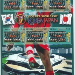 LIBERIA - Stamps M / SHEET - 2002 FIFA Football JAPAN / KOREA:   MEXICO  team