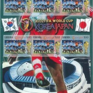LIBERIA - Stamps M / SHEET - 2002 FIFA Football JAPAN / KOREA:  ARGENTINA team