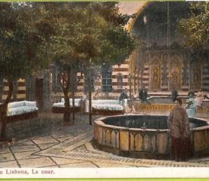 ad1643 - TURKEY - VINTAGE POSTCARD - Lisbon house, courtyard