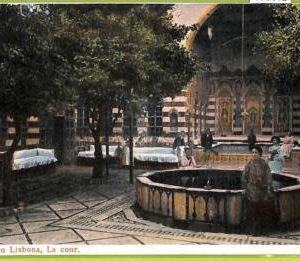 ad1642 - TURKEY - VINTAGE POSTCARD - Lisbon house, courtyard