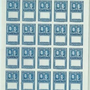 BK1601 - LIBERIA - Stamp PROOFS - FULL SHHETS Jehudi Ashmun Issue - 4 values