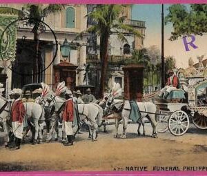 ag3591 -  Philippines - VINTAGE POSTCARD  - 1914 -  Ethnic, Native Funeral