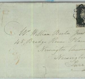 BK0661 - GB Great Brittain - POSTAL HISTORY - PENNY BLACK Plate 7 on COVER 1841