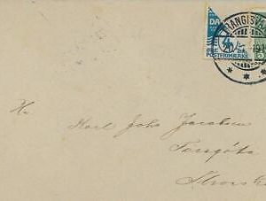 P0328 - Faroe Islands - POSTAL HISTORY - Danish 4 öre bisected on COVER  1919