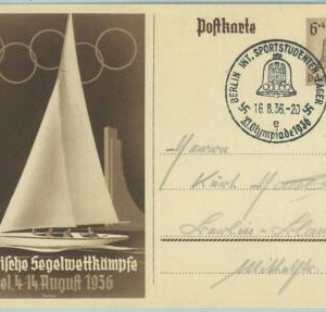 68153 - GERMANY - POSTAL  STATIONERY - 16.8.1936 Olympic postmark: BERLIN e
