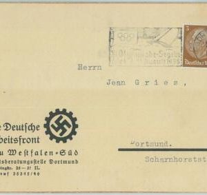 68228 - GERMANY - POSTAL HISTORY - CARD:  1.8.1936 Olympic postmark: Dortmund