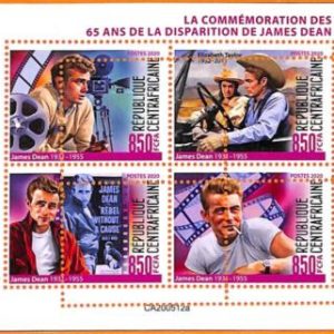 A5737 - CENTRAL AFRICAN REP - ERROR 2020 МISPERF MINI S: J. Dean, Taylor, Cinema