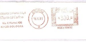ai4076 - ITALY - POSTAL HISTORY -Mechanical postmark on cutout - Journalism 1981