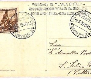 ai4077 - ITALY - POSTAL HISTORY - Postcard - Journalism AVIATION Roma - 1939