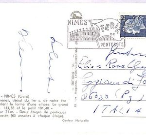 ai4085 - France - POSTAL HISTORY - Postcard - Architecture, Amphitheater- 1968
