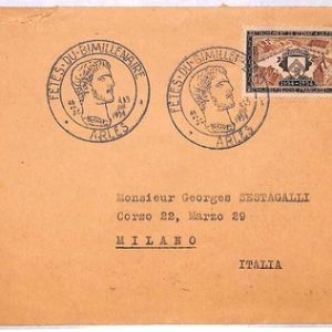 ai4090 - France - POSTAL HISTORY - Cover - History OVTAVIAN Roman Enperor - 1954