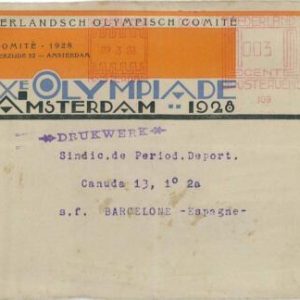 P0411 - NETHERLANDS - POSTAL HISTORY - 1928 Olympic Games Committee COVER rare!